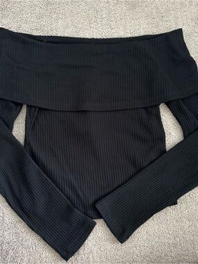 Silence + Noise - Urban Outfitters Foldover Long Sleeve Top